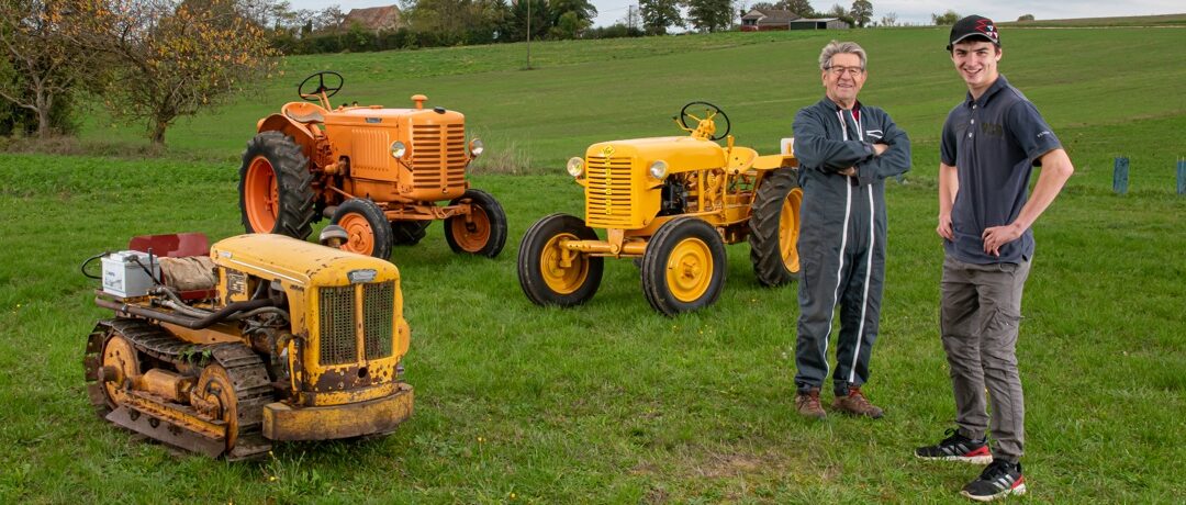 Étienne Lecellier, le machinisme agricole avec « Papy » Jean-Bernard